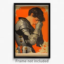French Movie Poster - Boy Feeling Weak, Black And White Plate Armor (Art Print)