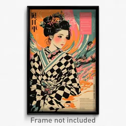 Thai Movie Poster - Woman Feeling Tolerance, Webbed Checkered Kimono (Art Print)