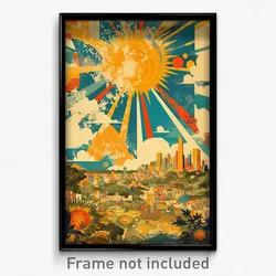 Brazilian Movie Poster - Sunny Pound (Brazil Psychedelic Art Retro Film Print)