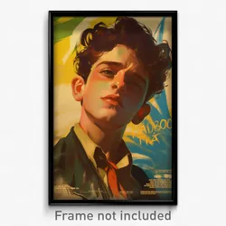 Brazilian Movie Poster - Boy Feeling Offended, Livid Red Ascot (Art Print)