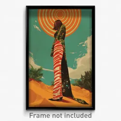 Bollywood Movie Poster - Woman Feeling Pride, Outlandish Shiny Legwear (Print)