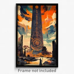 Icelandic Movie Poster - Dangerous Obelisk (Iceland Retro Film Art Print)