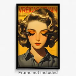 French Movie Poster - Woman Feeling Passion, Silver Untucked Shirt (Art Print)