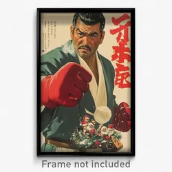 Chinese Movie Poster - Man Feeling Enthusiasm, Well Worn Santa Gloves (Print)