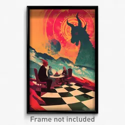 French Movie Poster - Angelic Remnant (France Psychedelic Art Retro Film Print)