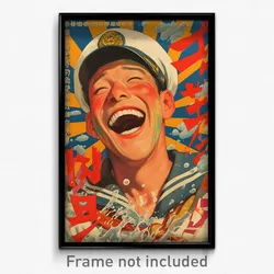 Chinese Movie Poster - Man Feeling Pleased, Artistic Sailor Hat (Art Print)
