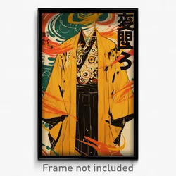 Japanese Movie Poster - Boy Feeling Loathing, Amazing Yellow Kimono (Art Print)
