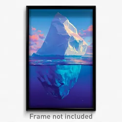 Art Poster - Colorful Iceberg (Psychedelic Trippy Weird 11x17 Cartoon Print)