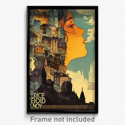 French Movie Poster - Silent American Town (France Retro Film Art Print)