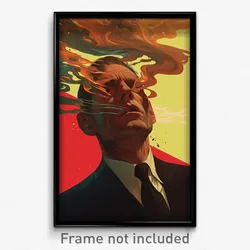 Icelandic Movie Poster - Man Feeling Infatuation, Steel Black (Art Print)