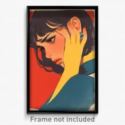 Spanish Movie Poster - Girl Feeling Rejected, Gorgeous Blue Collar (Art Print)
