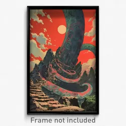 French Movie Poster - Admired Ravine (France Psychedelic Art Retro Film Print)
