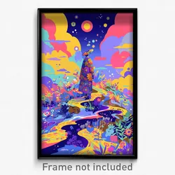 Art Poster - Dazzling Scrub (Psychedelic Trippy Weird 11x17 Print)