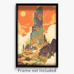 French Movie Poster - Quaint Cairn (France Psychedelic Art Retro Film Print)
