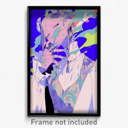 Anime Art Poster - Boy Feeling Greed Wearing Superb White Bloomers (Print)