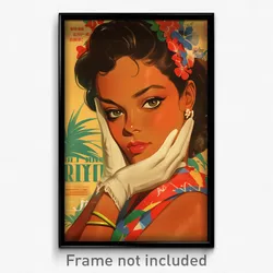 Brazilian Movie Poster - Woman Feeling Apprehension, Academic Half Gloves