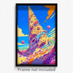 Art Poster - Ample Cone (Psychedelic Trippy Weird 11x17 Cartoon Print)
