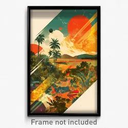 Thai Movie Poster - Beautiful Fields (Thailand Psychedelic Art Retro Film Print)