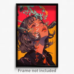Movie Art Poster - Woman Feeling Agitation, Flashy Front Tie Top (Film Print)