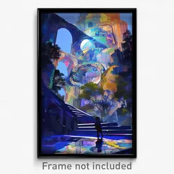 Art Poster - Fabulous Swedish Architecture (Psychedelic Trippy Weird Print)