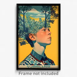 Icelandic Movie Poster - Boy Feeling Liking, Exotic Aqua Headwear (Art Print)