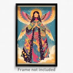 Thai Movie Poster - Woman Feeling Joy, Idealistic Feathered Wings (Art Print)