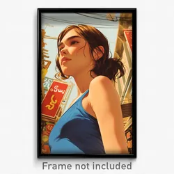 Thai Movie Poster - Woman Feeling Hope, Crafty Blue Tank Top (Art Print)