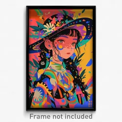 Greek Movie Poster - Girl Feeling Indignant, Fresh Hat Flower (Greece Art Print)