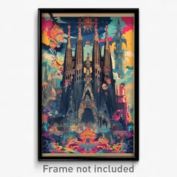 Spanish Movie Poster - Jaw Dropping Cathedral (Spain Retro Film Art Print)