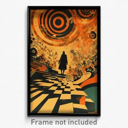 German Movie Poster - Metallic Grotto (Germany Psychedelic Art Retro Film Print)