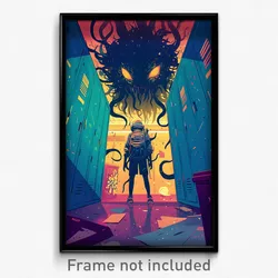 Movie Art Poster - Dark Locker Room (Psychedelic Retro Weird Film Print)