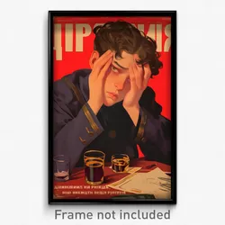 Russian Movie Poster - Boy Feeling Lazy, Webbed Purple Choker (Russia Art Print)
