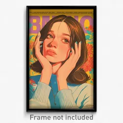 Russian Movie Poster - Woman Feeling Offended, Lively Grey Sweater (Art Print)