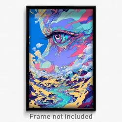 Art Poster - Cloudy Commons (Psychedelic Trippy Weird 11x17 Print)