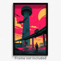 German Movie Poster - Round Causeway (Germany Psychedelic Art Retro Film Print)