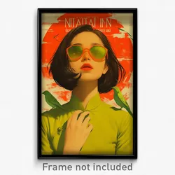 Vietnamese Movie Poster - Woman Feeling Hospitable. Green Tinted Eyewear
