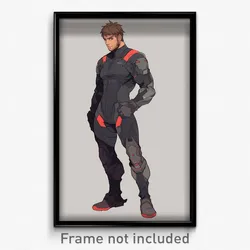 Anime Art Poster - Man Feeling Undermined Wearing Strange Bikesuit (Print)