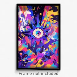Art Poster - Unique High School (Psychedelic Trippy Weird 11x17 Cartoon Print)