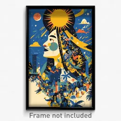 Brazilian Movie Poster - Clean Summit (Brazil Psychedelic Art Retro Film Print)