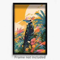 Greek Movie Poster - Boy Feeling Loopy, Active Dress Flower (Greece Art Print)