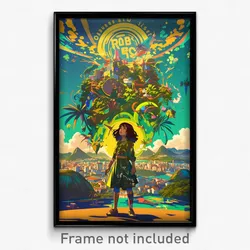 Brazilian Movie Poster - Girl Feeling Depressed, Hard To Find Midriff (Print)