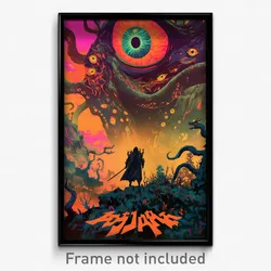 Hebrew Movie Poster - Nutty Ego Death (Israel Psychedelic Art Retro Film Print)
