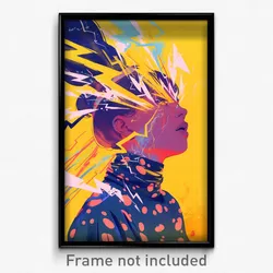 Icelandic Movie Poster - Flat Scar (Iceland Psychedelic Art Retro Film Print)