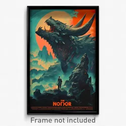 Icelandic Movie Poster - Wooden Moor (Iceland Psychedelic Art Retro Film Print)