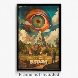 Russian Movie Poster - Homely Tepee (Russia Psychedelic Art Retro Film Print)