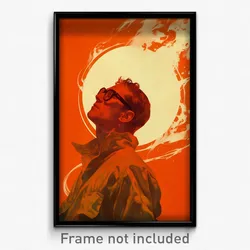Icelandic Movie Poster - Man Feeling Disgruntled, Notable Orange Dress (Print)