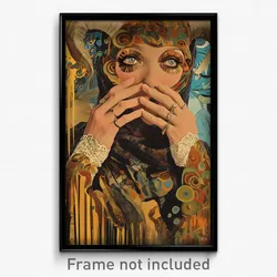 German Movie Poster - Woman Feeling Sentimentality, Wiry Animal Costume (Print)