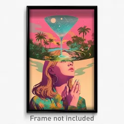 Thai Movie Poster - Woman Feeling Surprise, Imaginary Cardigan Vest (Art Print)