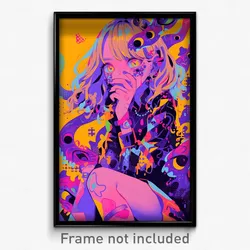 Anime Art Poster - Girl Feeling Hospitable Wearing Original Edgy (Print)