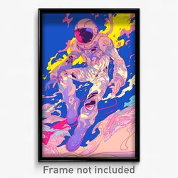Anime Art Poster - Man Feeling Remorse Wearing Rundown White Bodysuit (Print)